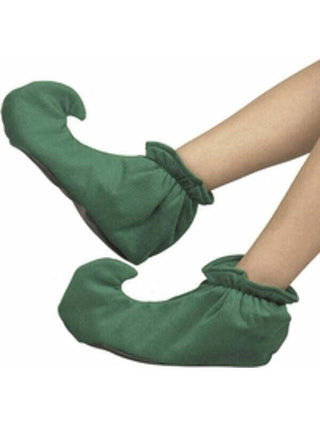 Child Green Velvet Elf Shoes Size 9