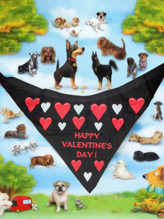 Happy Valentine's Day Dog Bandana Medium