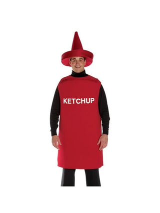 Adult Ketchup Bottle Costume-COSTUMEISH