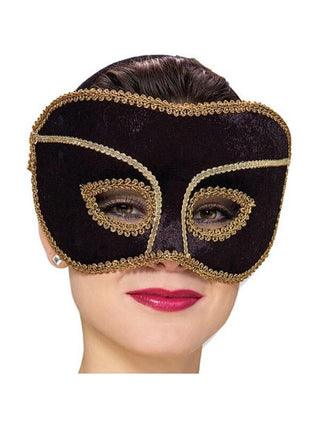 Black Scarlet Venetian Eyemask-COSTUMEISH