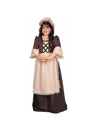 Childs Deluxe Colonial Girl Costume-COSTUMEISH