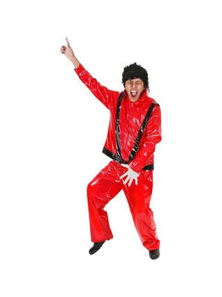 Adult Vinyl King of Thrills Red Costume-COSTUMEISH