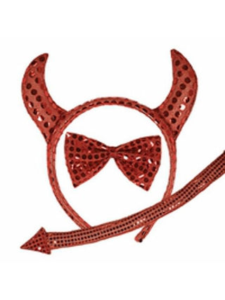 Deluxe Sequin Devil Costume Kit-COSTUMEISH