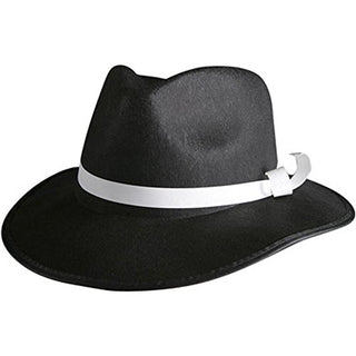 Adult's Black Felt Gangster Costume Hat