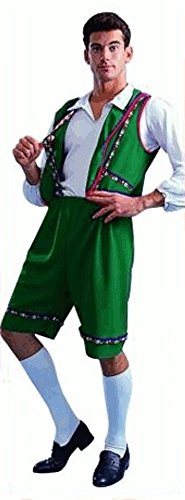Adult Green Bavarian Man Halloween Costume (Size: Standard 42-46)