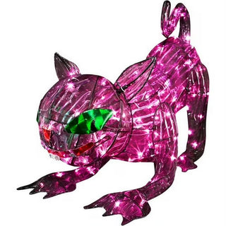 Paisaje nocturno del gato negro