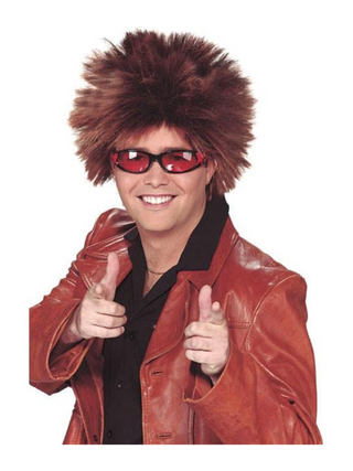 Adult Brown Rock Star Wig