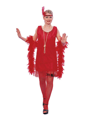 Vestido Flapper Gatsby rojo de los años 20 para adulto