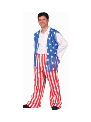 Disfraz de Halloween de hombre patriótico para adulto (Talla: Estándar 42-46)