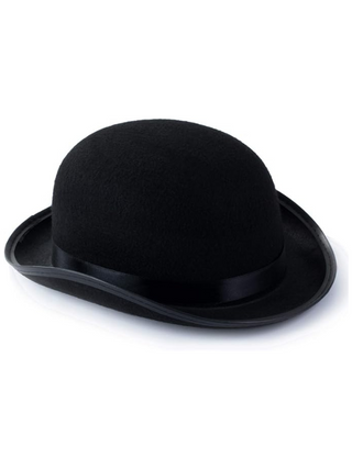 Sombrero Derby de seda negro para adulto