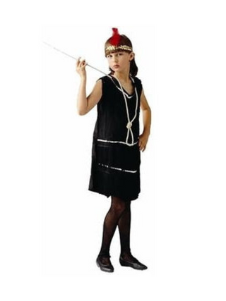 Child Deluxe Black Flapper Dress Costume