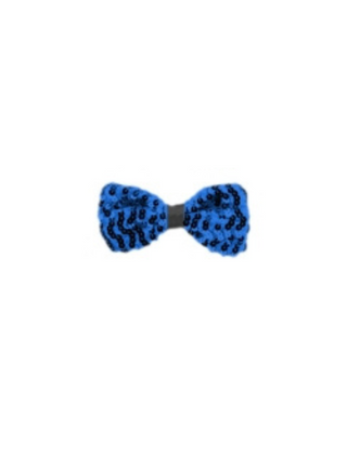 Blue Sequin Costume Bow-Tie