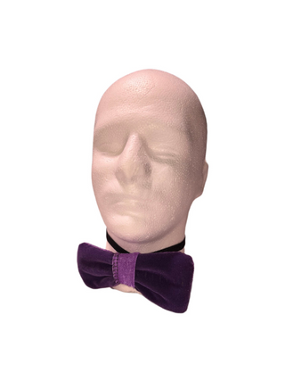 Adult 5" Purple Velvet Bow Tie