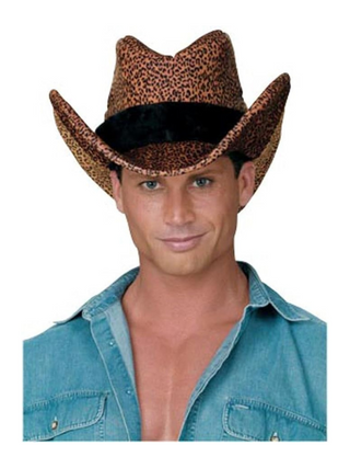 Sombrero de vaquero leopardo