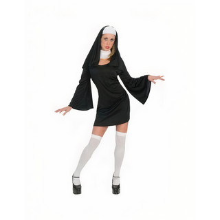 Sexy Classic Nun Adult Costume, Halloween