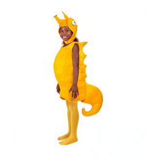 Disfraz infantil de caballito de mar amarillo