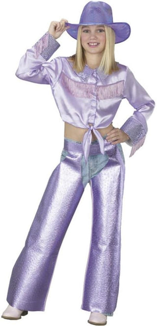 Girl's Purple Country Singer Costume Size: Youth Small 4-6