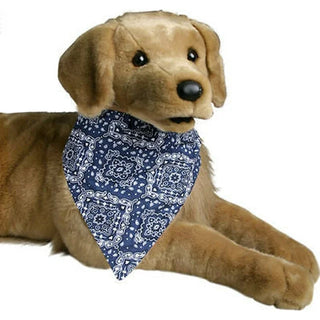 Blue Paisley Dog Bandana Size: Medium (26-50 lbs)