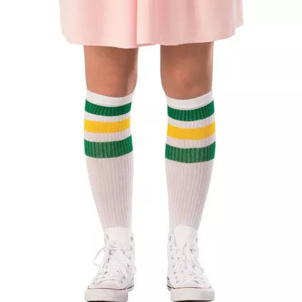 eleven pink dress socks Stranger Things Eleven Pink Dress Deluxe Adult Costume, Small (4-6)