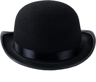 Sombrero Derby de seda negro para adulto