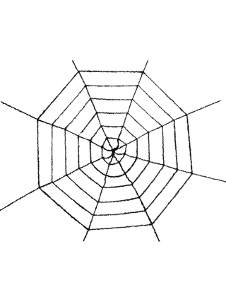 Black Tinsel Spider Web