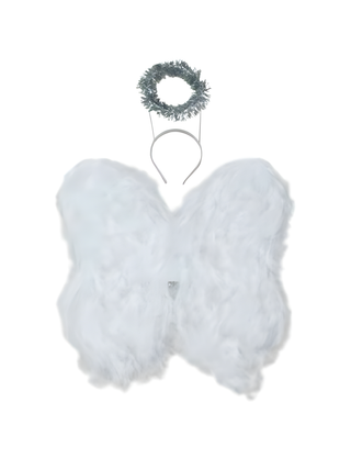 Child White Angel Wings with Halo