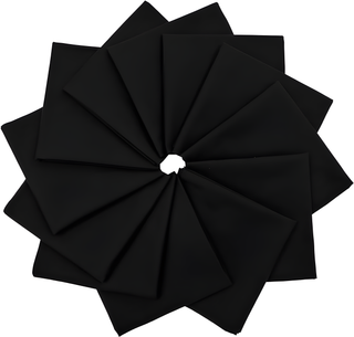 Solid Black Cotton Bandannas for Men and Women