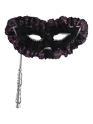 Lace Black Harlequin Eye Mask