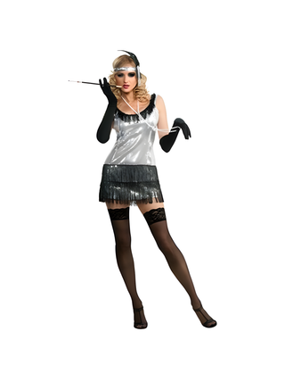 sexy silver flapper dress Sexy Silver Flapper Costume