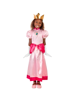 Retro Plumber-Inspired Princess Child Costume, Halloween