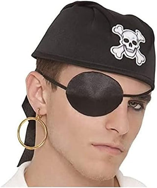 Kit de aretes y parche de ojo pirata