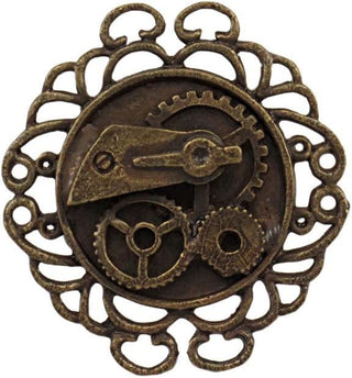 Steampunk Single Gear Ring Antique