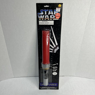 New Vintage Sealed 1995 Star Wars Red 36” Lightsaber Lights Up Toy Rubies Lucasfilms