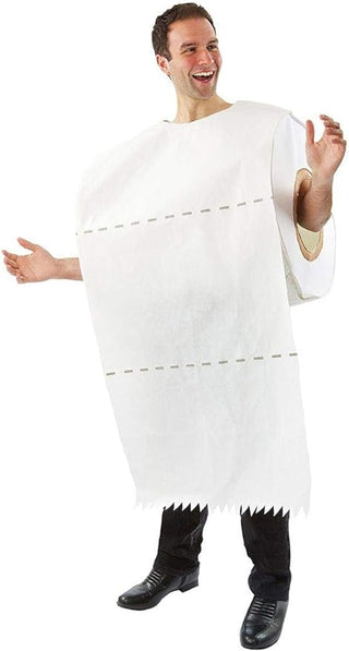 Giant Toilet Paper Roll Adult Halloween Costume | One Size Fits Most Adults