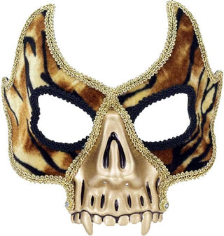 Venetian Skull Mask Gold/Black