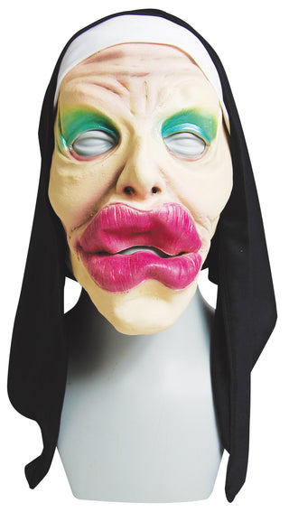Funny Nun Halloween Costume Mask