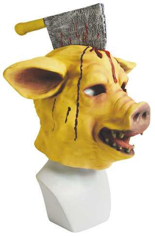 Máscara de cerdo mutilada aterradora, accesorio para disfraz de "chuleta de cerdo"