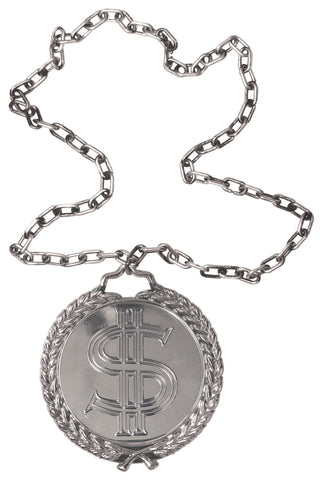 Accesorio para disfraz de medallón con cadena Big Bling