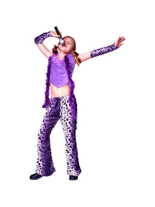 Child Leopard Rock Star Girl Costume-COSTUMEISH
