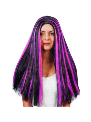 Adult Black & Purple Witch Wig-COSTUMEISH