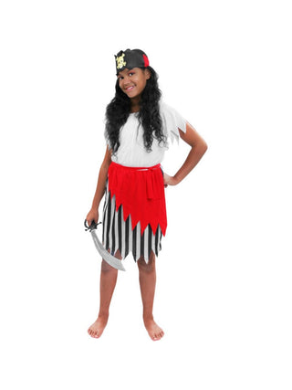 Child Carribean Girl Pirate Costume-COSTUMEISH