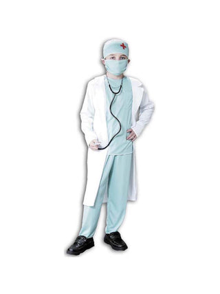 Child Doctor Scrubs and Coat Costume-COSTUMEISH