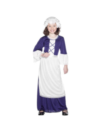 Childs Blue Colonial Girl Costume-COSTUMEISH