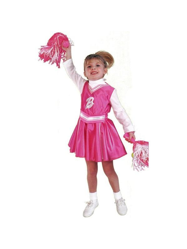pink cheerleader dress Barbie Little Girls' Glitter Pleated Cheer Costume and Headband Outfit Pink White 7-8 : Target