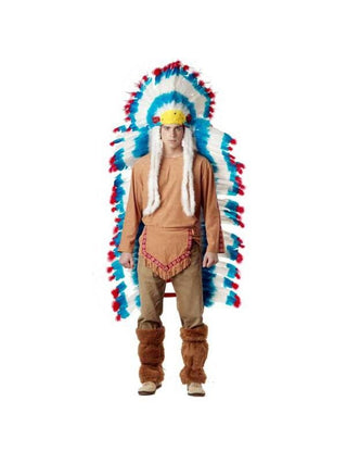 Adult Full-Sized Indian Feather Headdress-COSTUMEISH