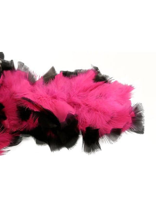 Pink/Black Chandelle Feather Boa-COSTUMEISH