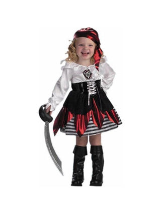 Child's Petite Pirate Girl Costume-COSTUMEISH