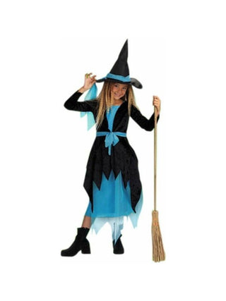 Child's Turquoise Witch Costume-COSTUMEISH