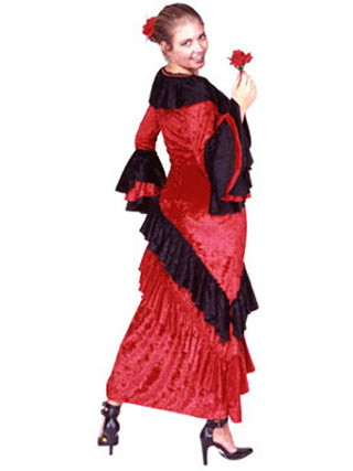 Adult Red Senorita Costume-COSTUMEISH