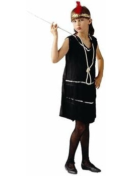 Child DLX Black Flapper Dress Costume-COSTUMEISH